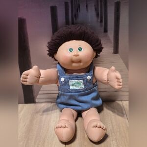 Doll with Blue Overalls Cabbage Patch Kids 25th